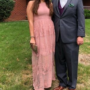 Light pink lace lovely dress